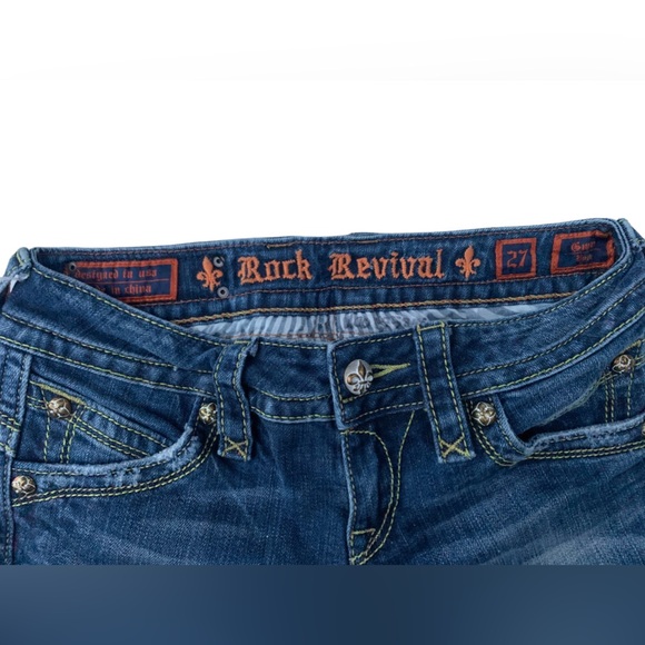 Rock Revival Gwen Boot Cut Denim Jean Sz27 Excellent Condition - Picture 8 of 14
